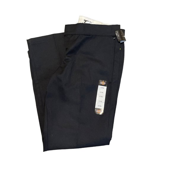 Womens DICKIES 774 Original Fit Black Uniform Work Pants size 12 Regular‎ - Picture 1 of 6